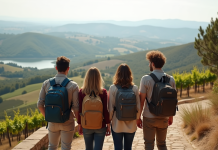 Tourisme : Découvrez les 4 types incontournables Quatre amis souriants lors d'une vue panoramique en voyage