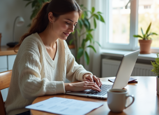 Prix visa Australie : Tarif et frais à prévoir pour votre visa Femme au domicile remplissant une demande de visa pour l'Australie