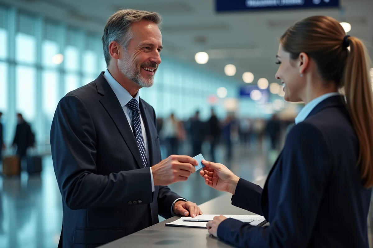 Homme en costume à l