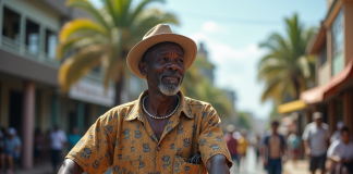 Découverte des pousse-pousse à Durban : origine et histoire à connaître ! Homme zulu poussant un poussepousse dans Durban