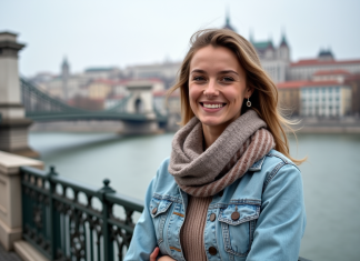 3 jours à Budapest : les incontournables à voir absolument Jeune femme souriante devant le pont Chain à Budapest