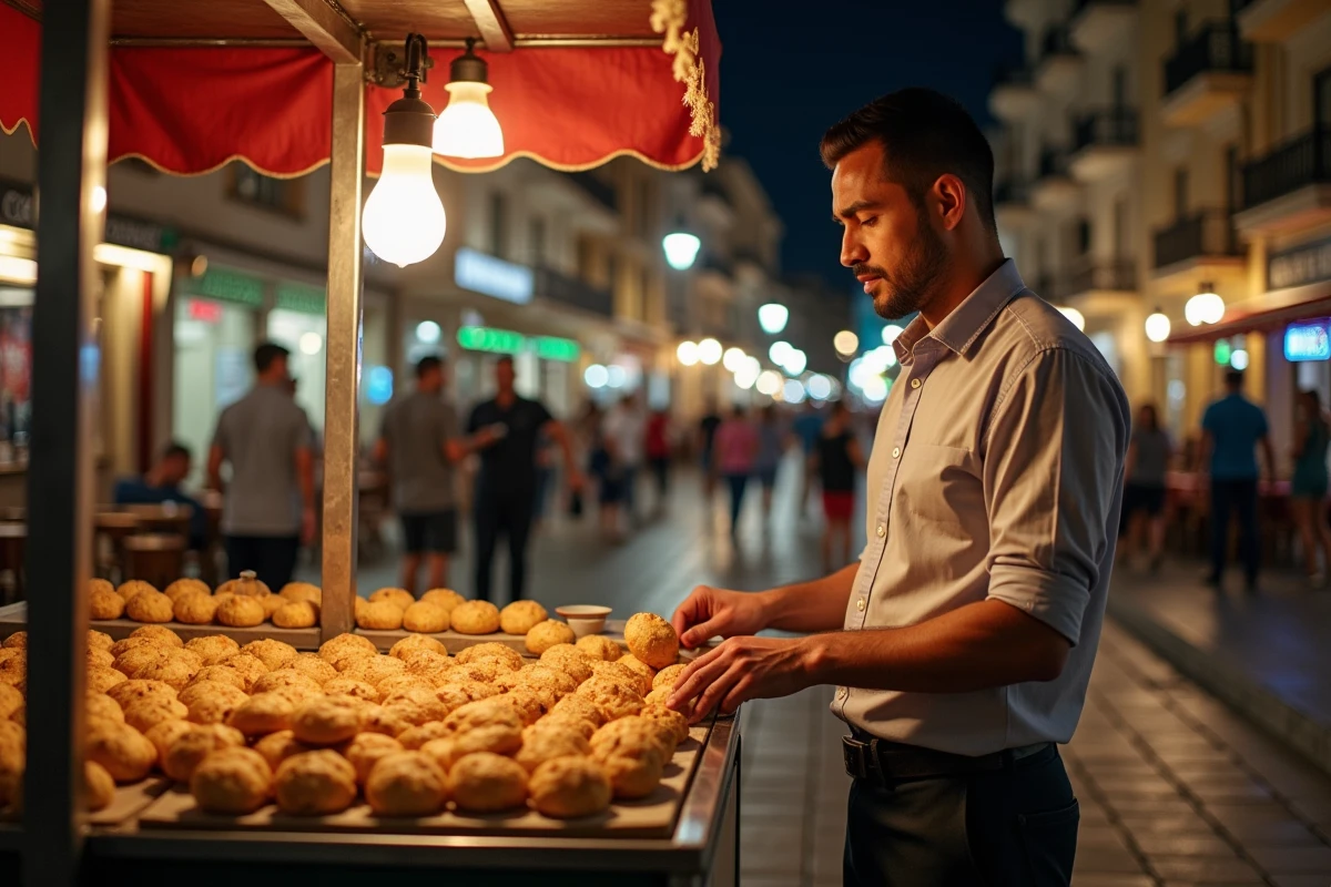 Vendeur de pastizzi dans la rue à Paceville
